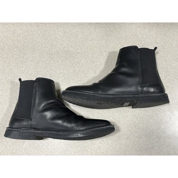 Vince Women's Size 8M Black Leather Chelsea Boots Fur Lining Outdoor City Casual - Picture 5 of 11